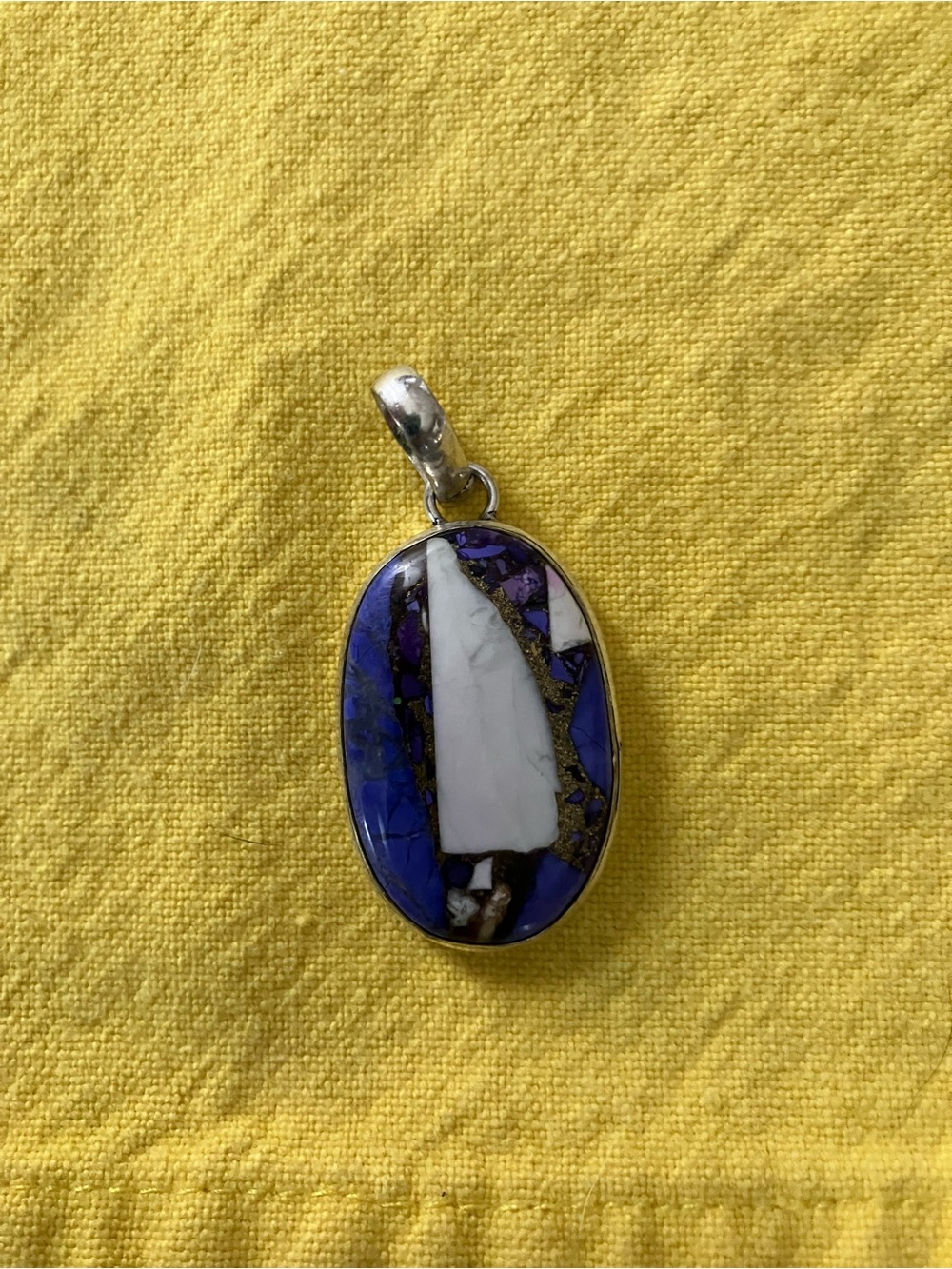 Silver Plated Ice Purple Dahlia Pendant